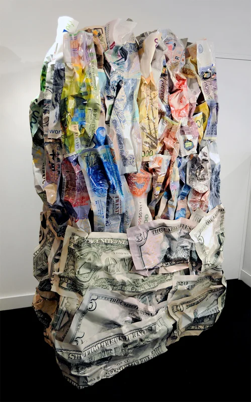 Crushed Currency Installation, 2010