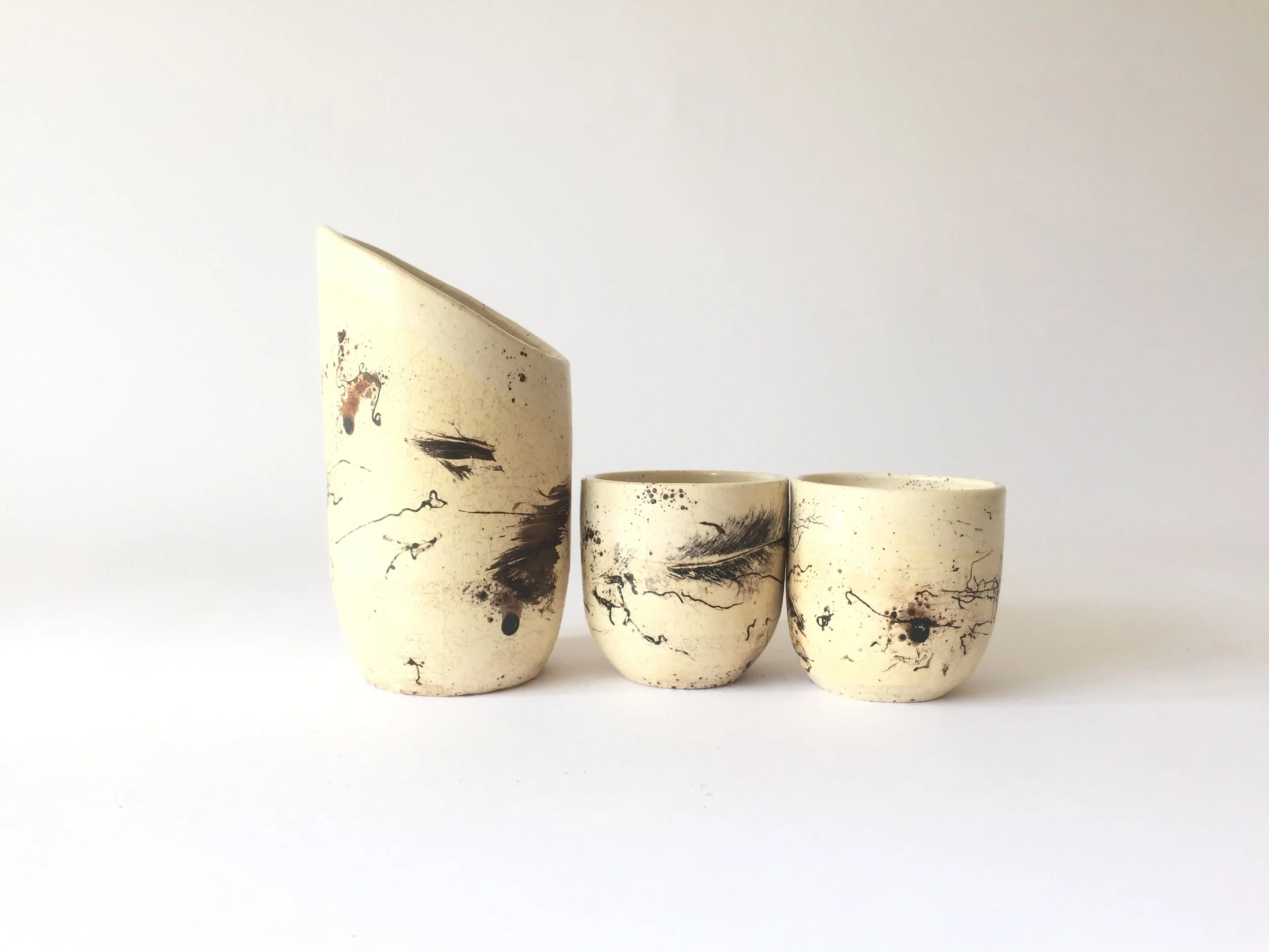 Horsehair Tea Set One 8" carafe and two 3" tea cups. Wholesale 120