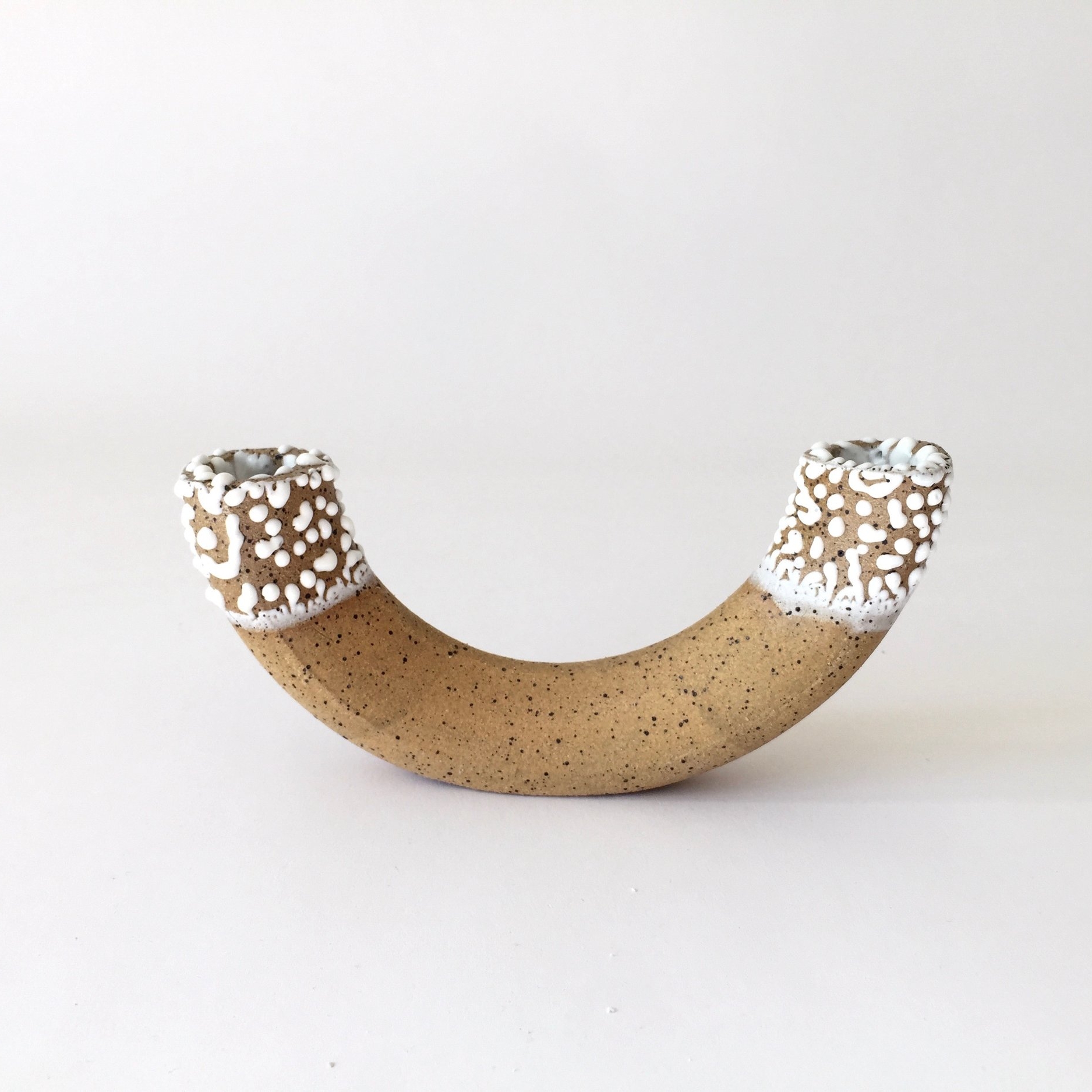 Palindrome Small Glaze on speckled stoneware. 3" H x 1.5" W Wholesale 24