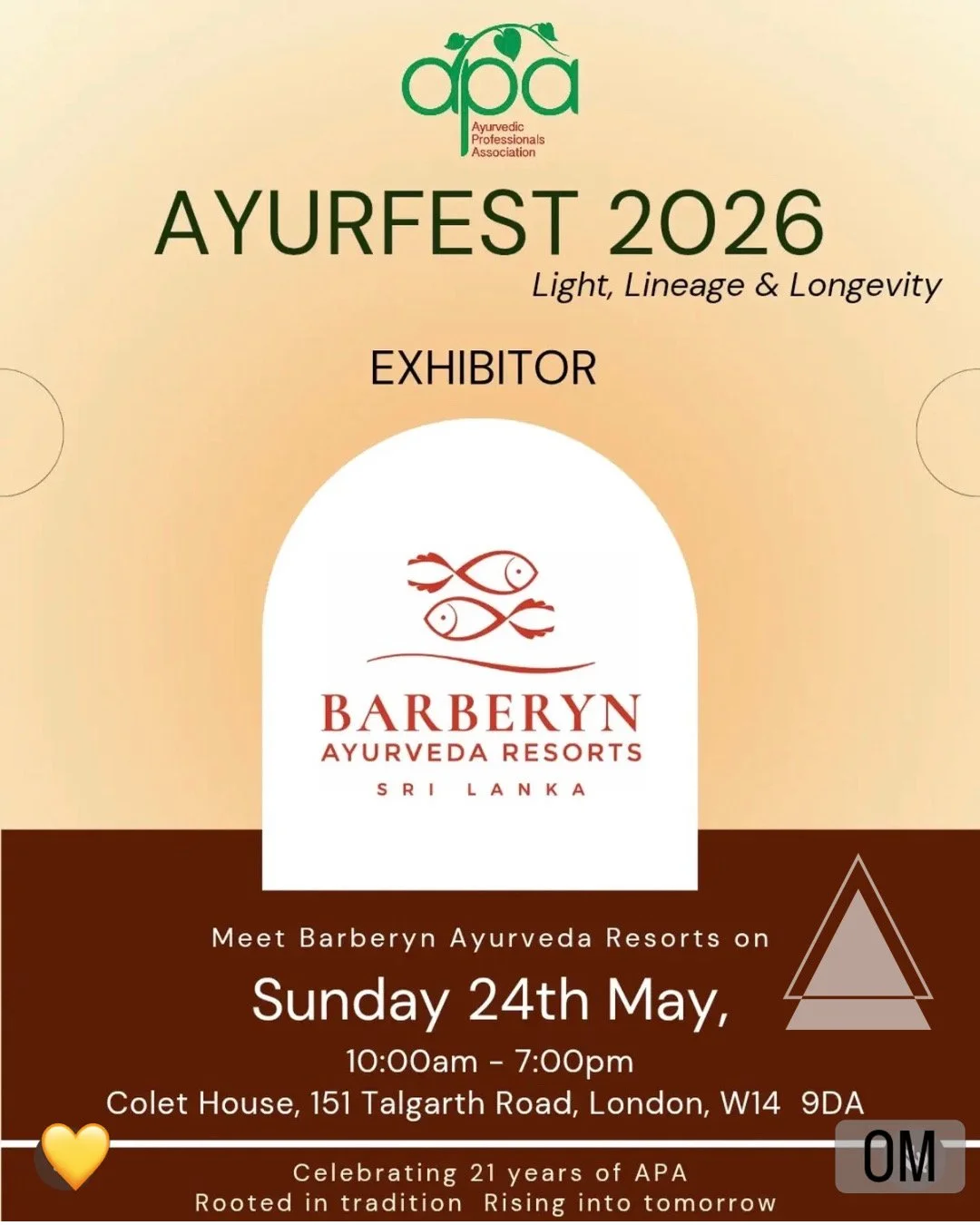APA Ayurveda Fest: ONE DAY EVENT IN LONDON — Sunday May 24th, 10am-5pm