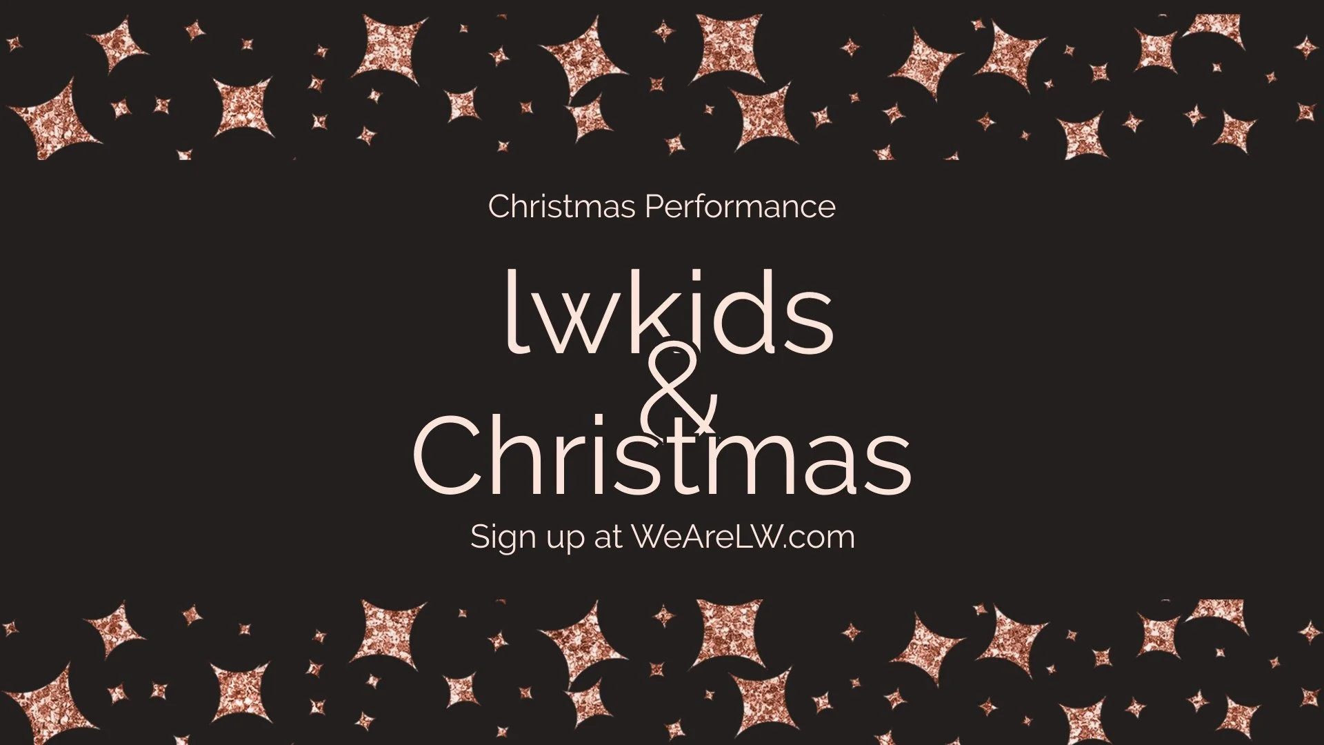 LWkids Christmas Performance sign up 