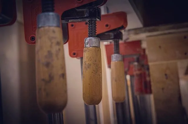 Clamping down on some work, we are so blessed to be so busy at the shop. 
#woodshop #woodworking #love #perfection #tools #clamps #woodart #woodcraft #craftmenship #craftsmanship #thecraftsmangroup #alabama #bessy #cabinets #cabinetry #finewoodworkin