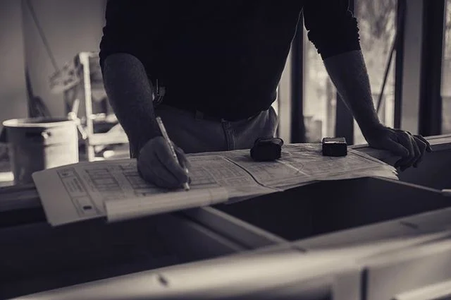 Measure twice, cut once. 
On the job, double checking drawn up plans for the adjacent wall we installed last week. 
#interiordesign #design #woodart #woodcraft #art #passion #woodshop #woodworking #woodworker #craftsman #craftmenship #craftsmanship #