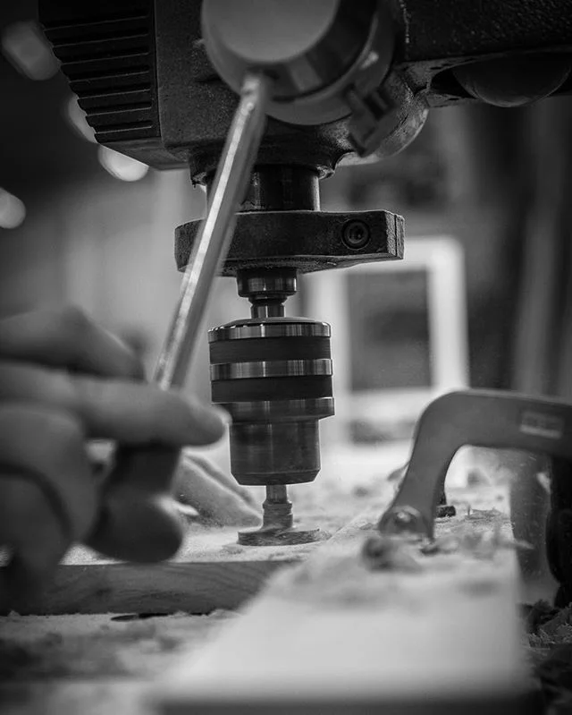 Drilling hinge holes for the entertainment center we are building. More pictures to come... #drilling #drillpress #sawdust #carpentry #simple #cabinet #cabinets #cabinetry #woodart #woodshop #woodworking #craftsmanship #art #passion #work #thecraftsm