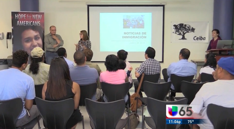 Univision covers Ceiba/Esperanza Info Session about ITINs and DACA