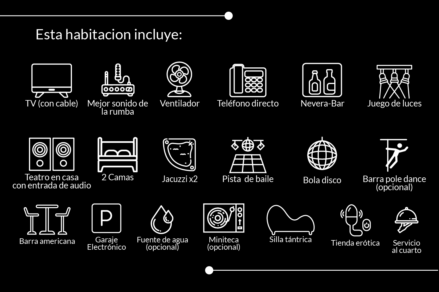 Habitación party grupal La Suite