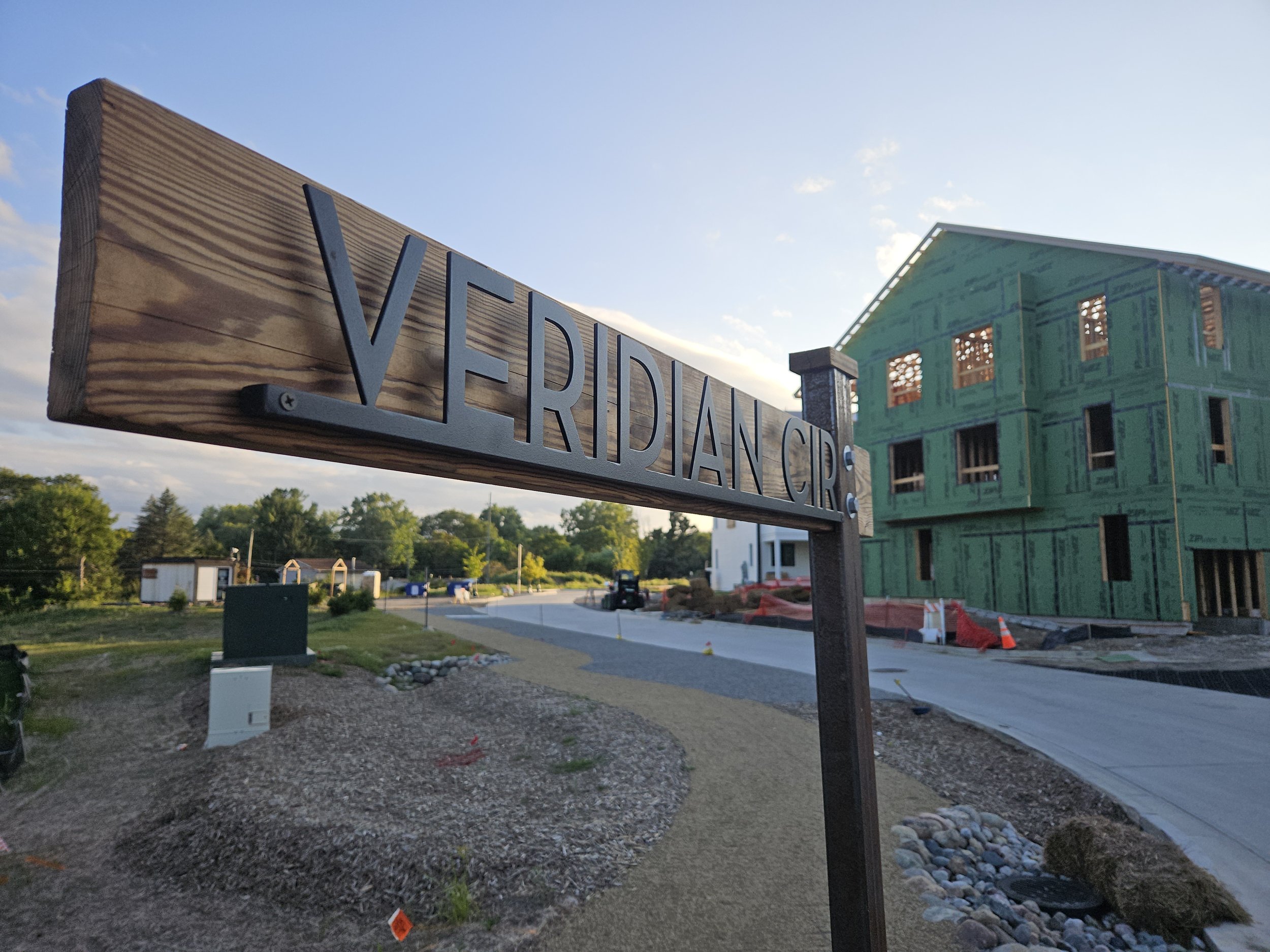  Commercial/Residential work   Fresh curb appeal: a clean, professional neighborhood sign that signals safety, style, and value.  First impressions count — it makes the block look cared for and cohesive, reassuring buyers the area is well-maintained.