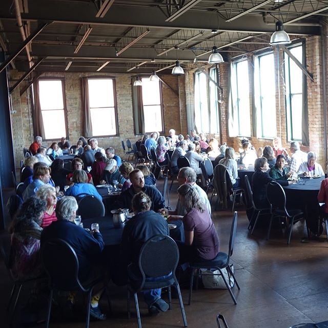 full house for lunch during the Night Sky Seminar at Clyde Iron Works