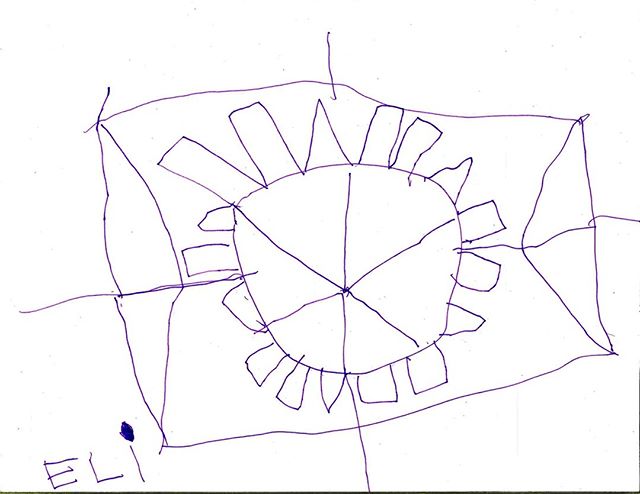 Eli drew this of our daytime star, the Sun, at the Duluth Harvest Festival