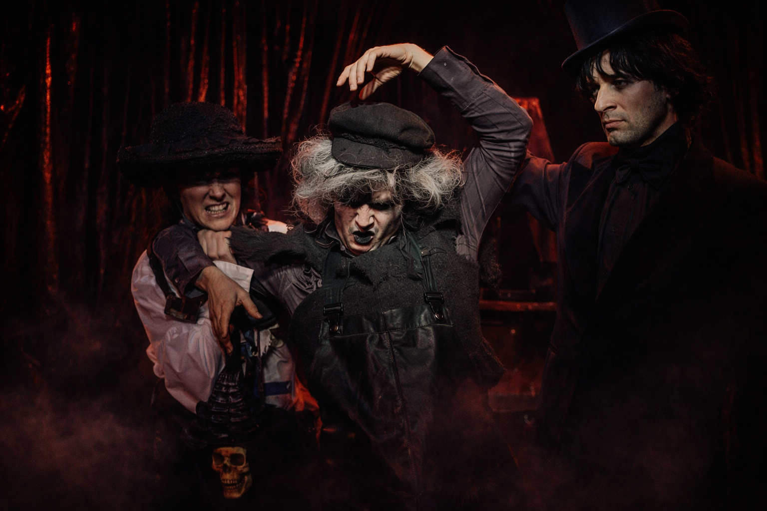 Dracula National Past time theatre directed by Chris Garcia Peak for Collision  Theatre with Mary Grill 