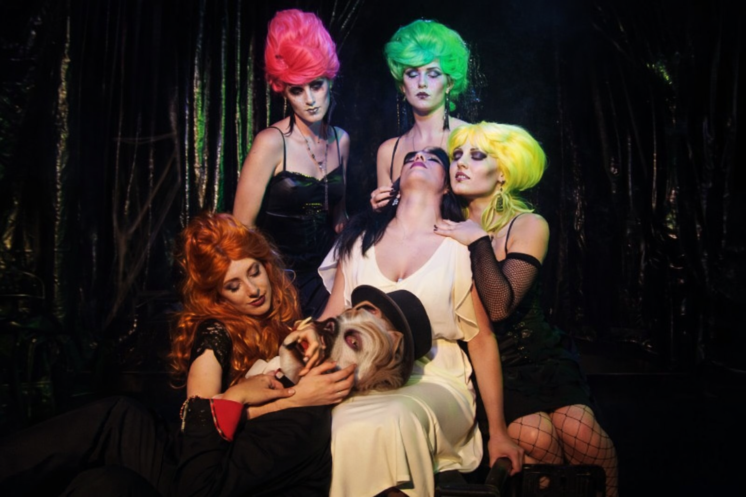 Dracula National Past time theatre directed by Chris Garcia Peak for Collision  Theatre with Mary Grill   and Sarah Charmoli