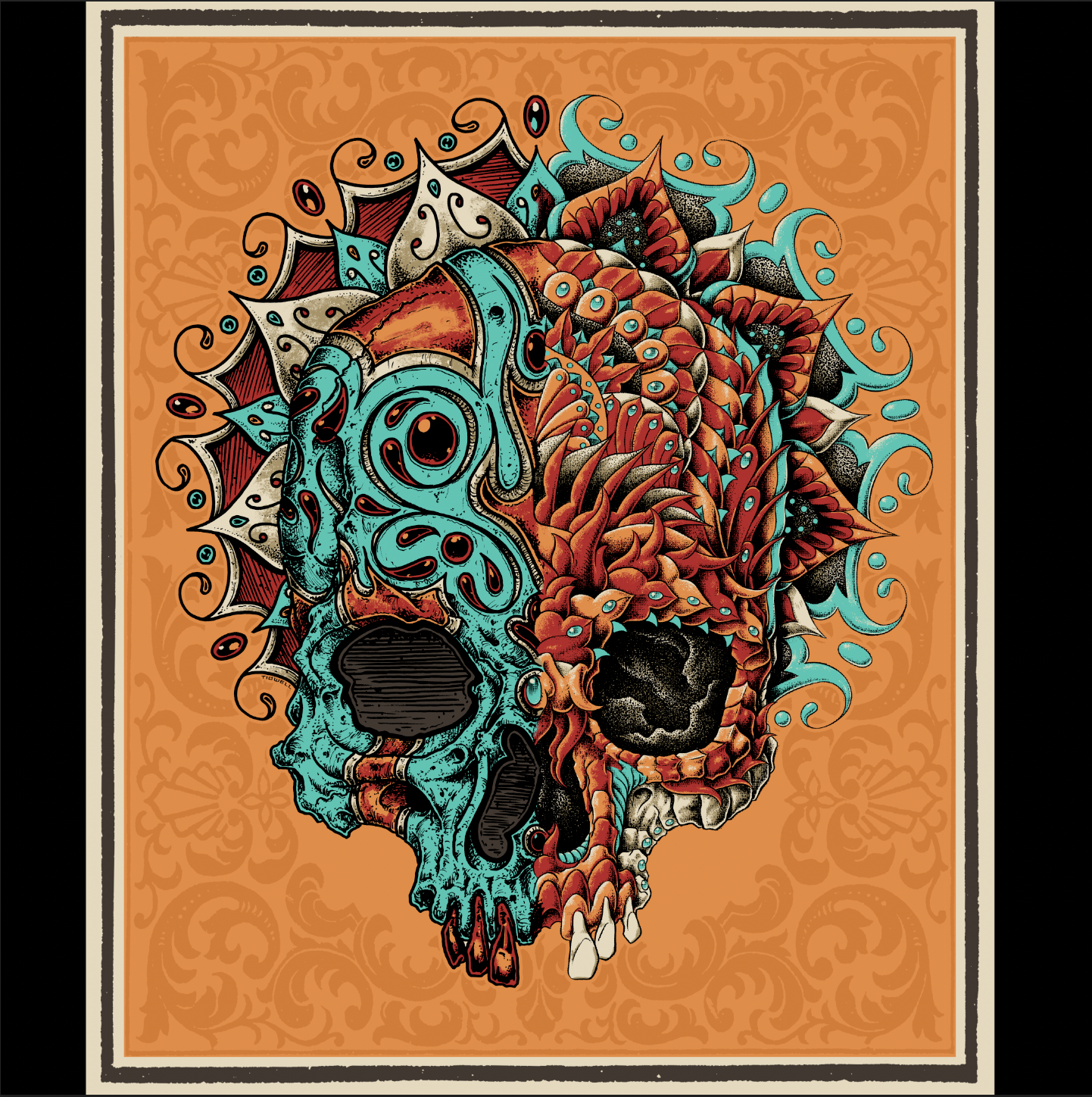 TIDWELL X BIOWORKZ SKULL ART PRINT