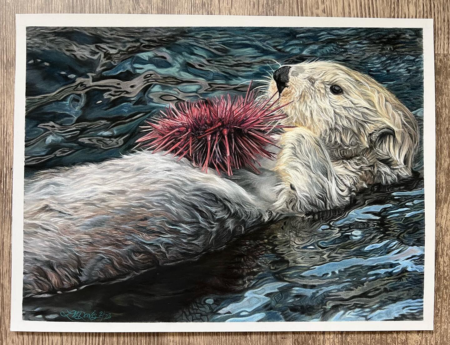 Oh hey there 👋 Happy 2023! It was a bit of a slow start but I finally wrapped up my 🦦 ! I will be submitting this buoyant sun bather in my application for @societyofanimalartists in the upcoming months. I can&rsquo;t wait to have him scanned and ha