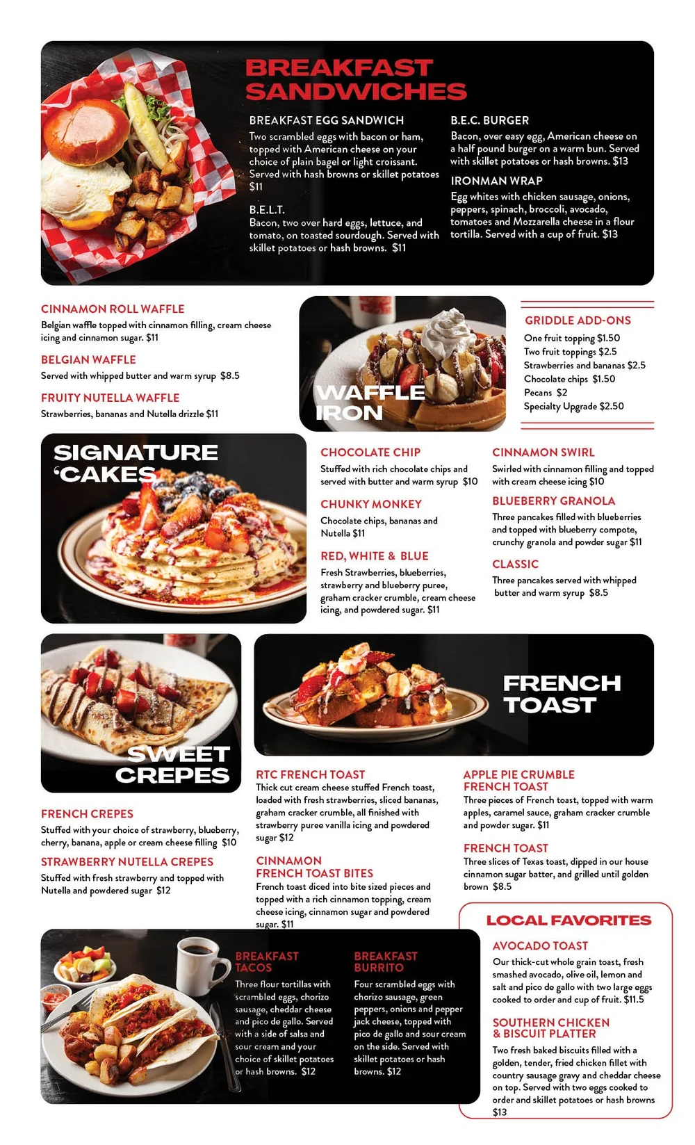 Breakfast, Lunch & Dinner Menu — Round the Clock Restaurant