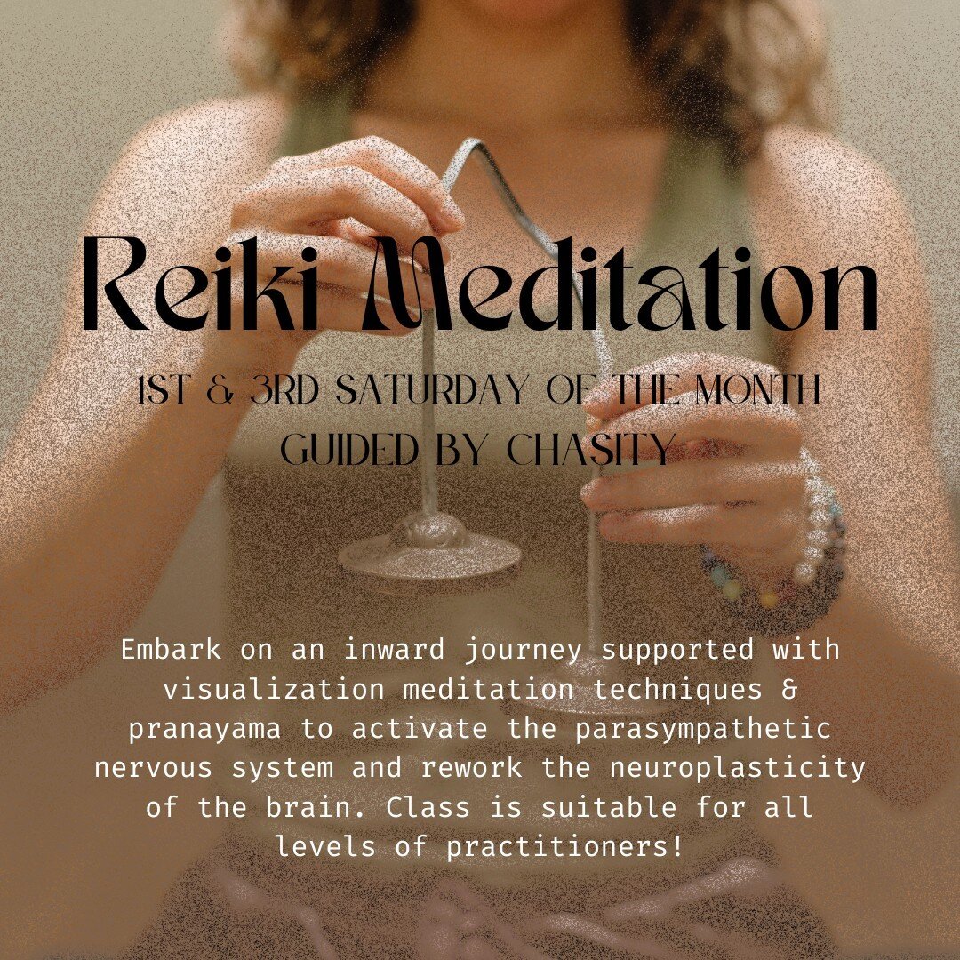 Align &amp; Shine with this 60 minute meditation class infused with Reiki energy work, pranayama, and mindfulness meditation techniques to enhance your experience of the here &amp; now. Chasity will guide you an inward journey supported with visualiz