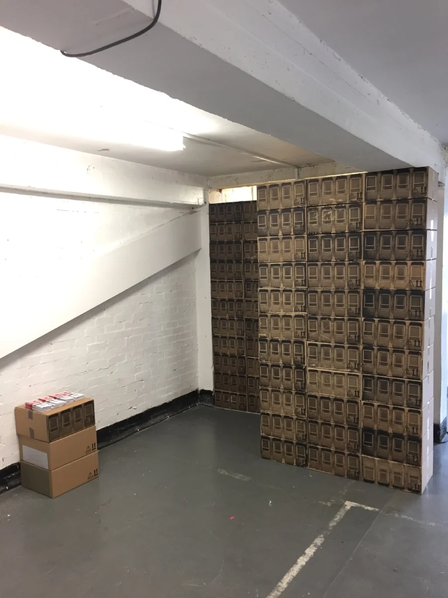 Front facing entrance to the work.