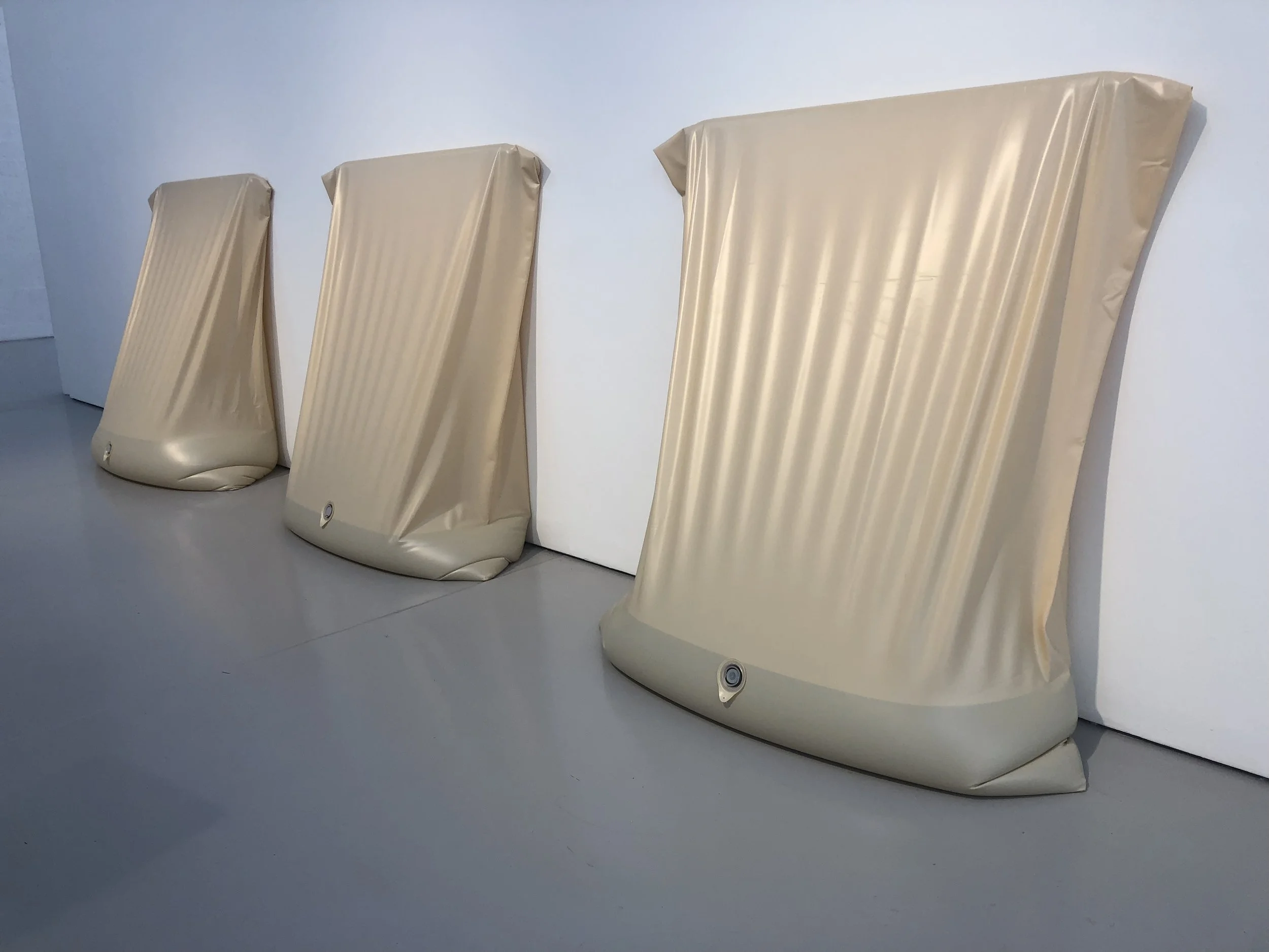 'Baby' (2018), Waterbed mattress, water, leaves