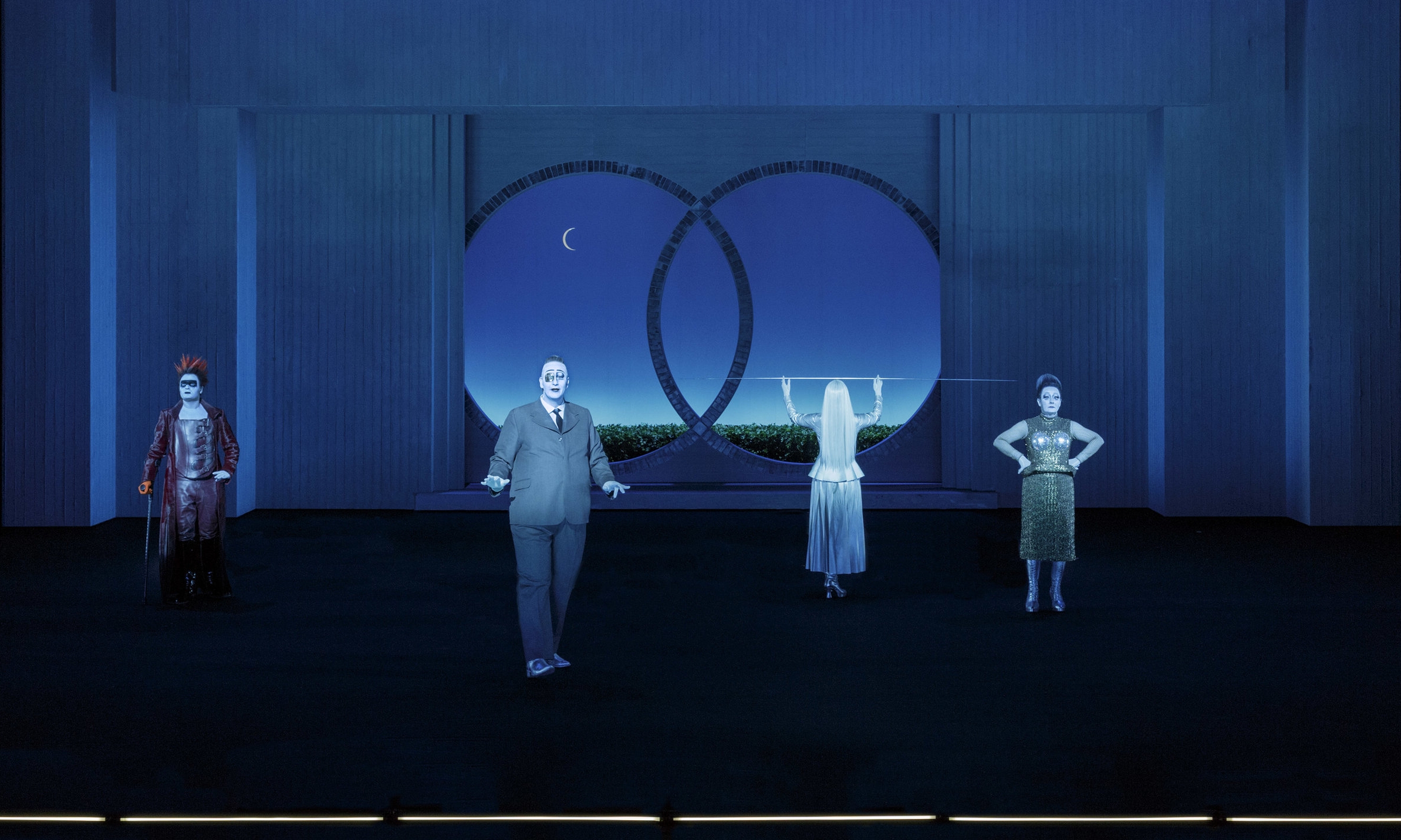Edda premiered in March of 2017 at the Norwegian Theater, Oslo, Norway. Robert Wilson's Edda is based on Norwegian playwright Jon Fosse’s interpretation of old norse mythology, the religion that dominated Scandinavia until the 11th century. The sources for our knowledge about this religion are different icelandic scholars and authors written poems from medieval time. Fosse read the “Old Edda”- literature, and gave it his personal form. He created a dramatic dialogue with strong musical and rhythmic qualities, moving the stories nearer to us while keeping them different and remote. In this production for Oslo's Norske Teatret, Fosse’s fascinating and suggestive text meets the visual language of Robert Wilson.