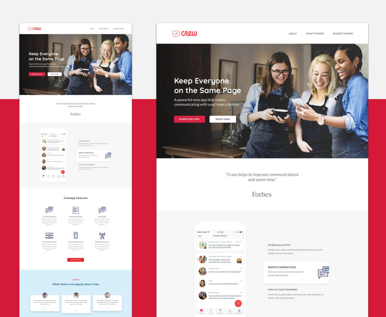 Concept for the future marketing website.