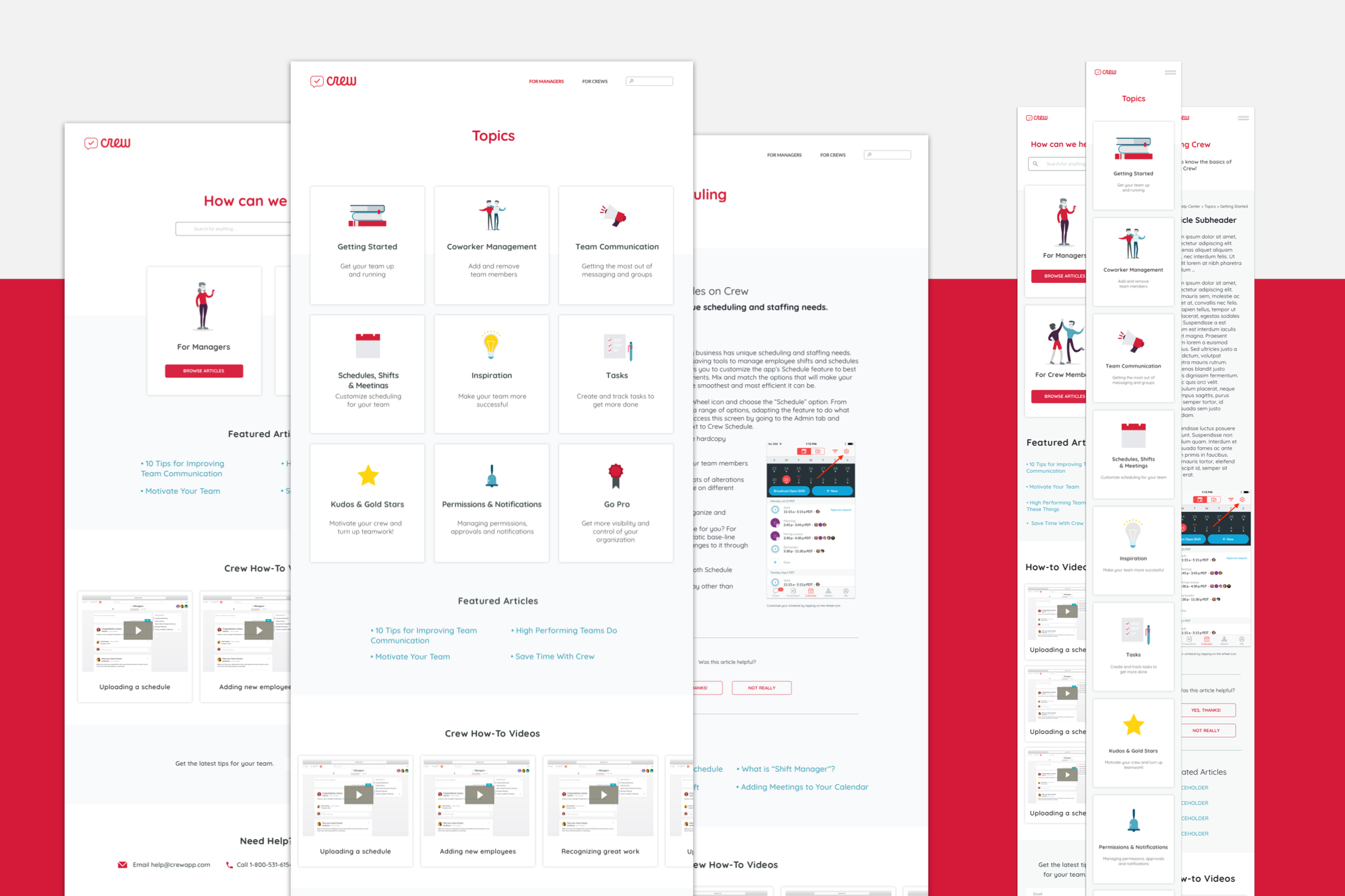 In-progress help center re-design with the new illustration style.