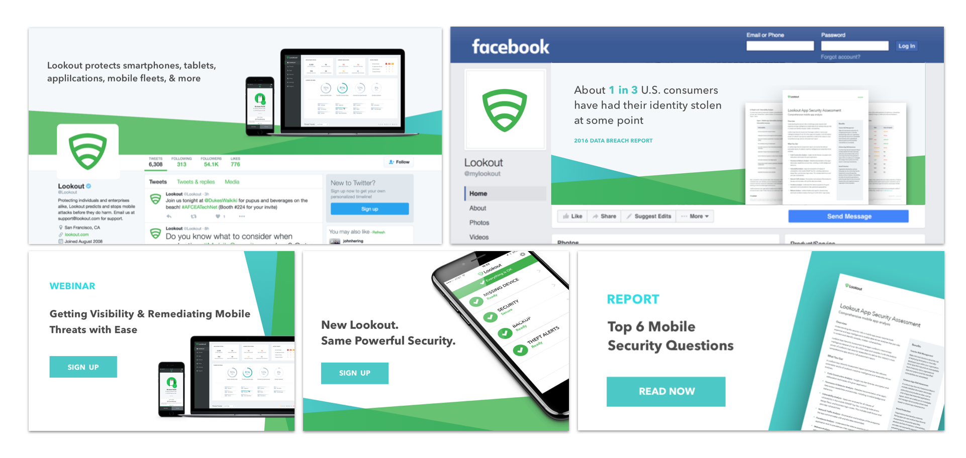 Social media banners and cover photo updates. We looked at many different visual directions before landing on this one. We felt this direction was most in-line with our website and other marketing materials and providing a consistent user experience to our customers was the top priority. 