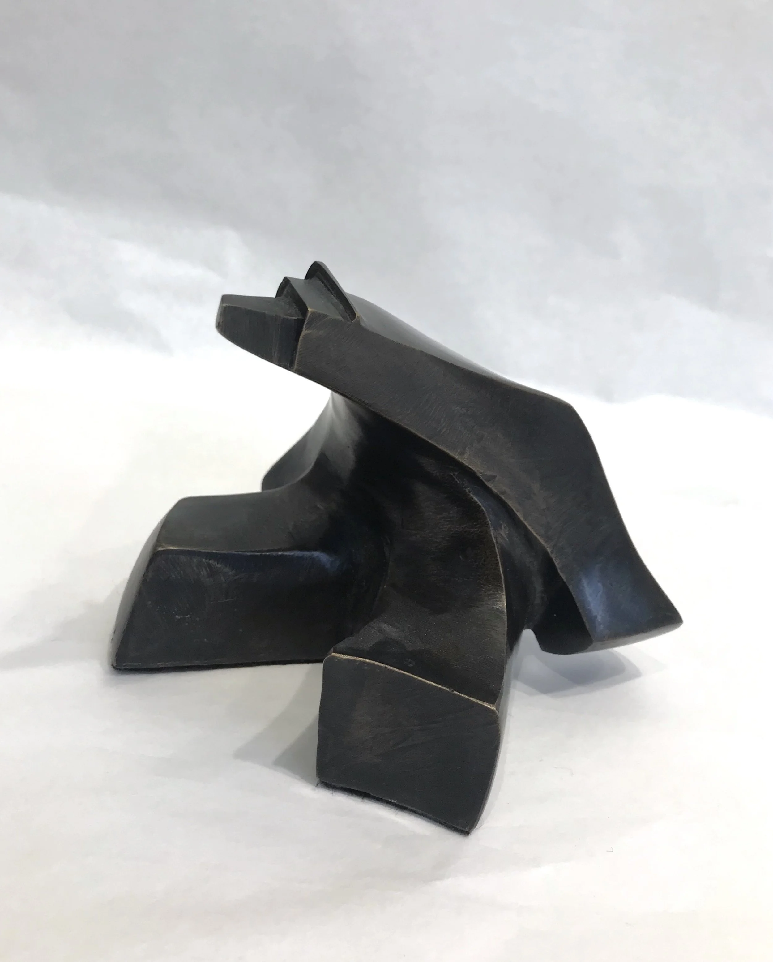 "Searching" Size: 4.5" x 5" x 5" Limited edition cast bronze