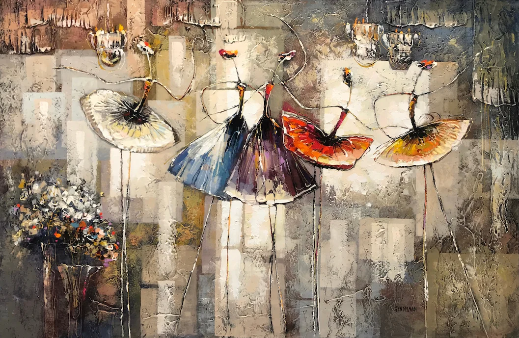 "A Journey of Magic" Size: 40" x 60" Original mixed media on canvas