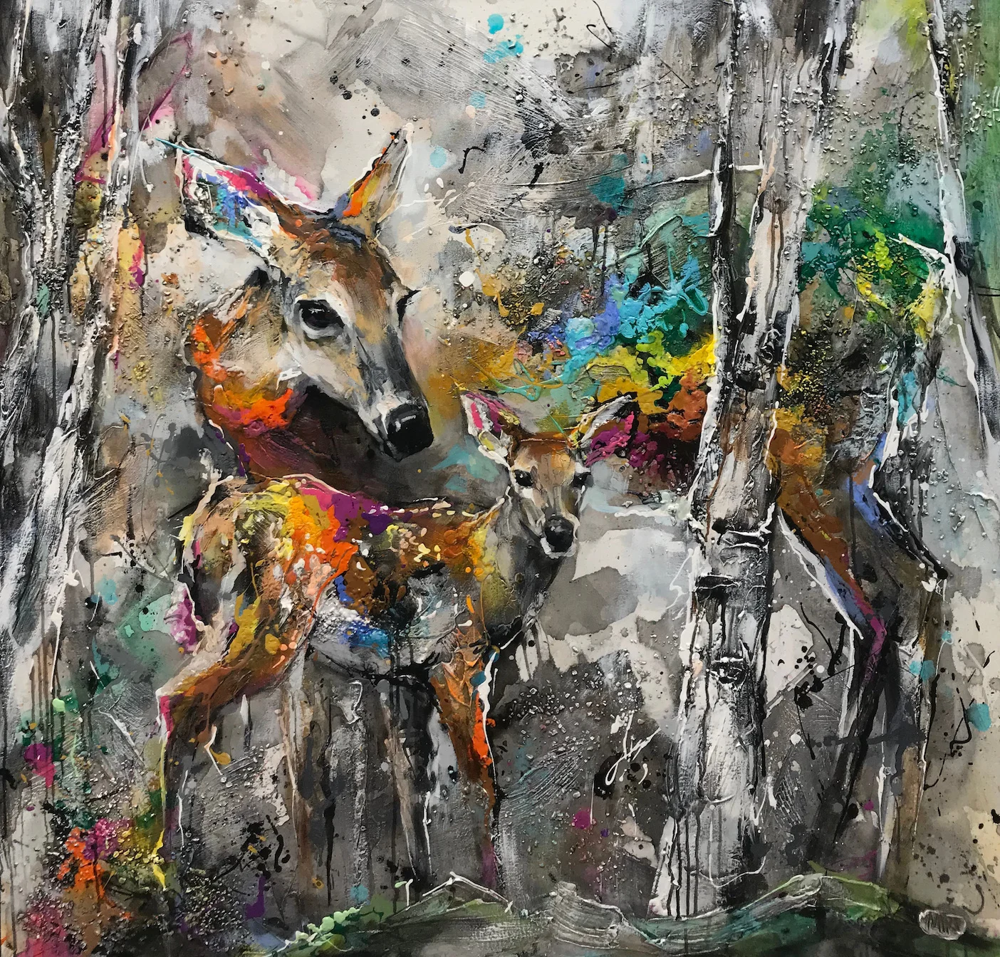 “Connection” Size: 48” x 48” Original mixed media on canvas