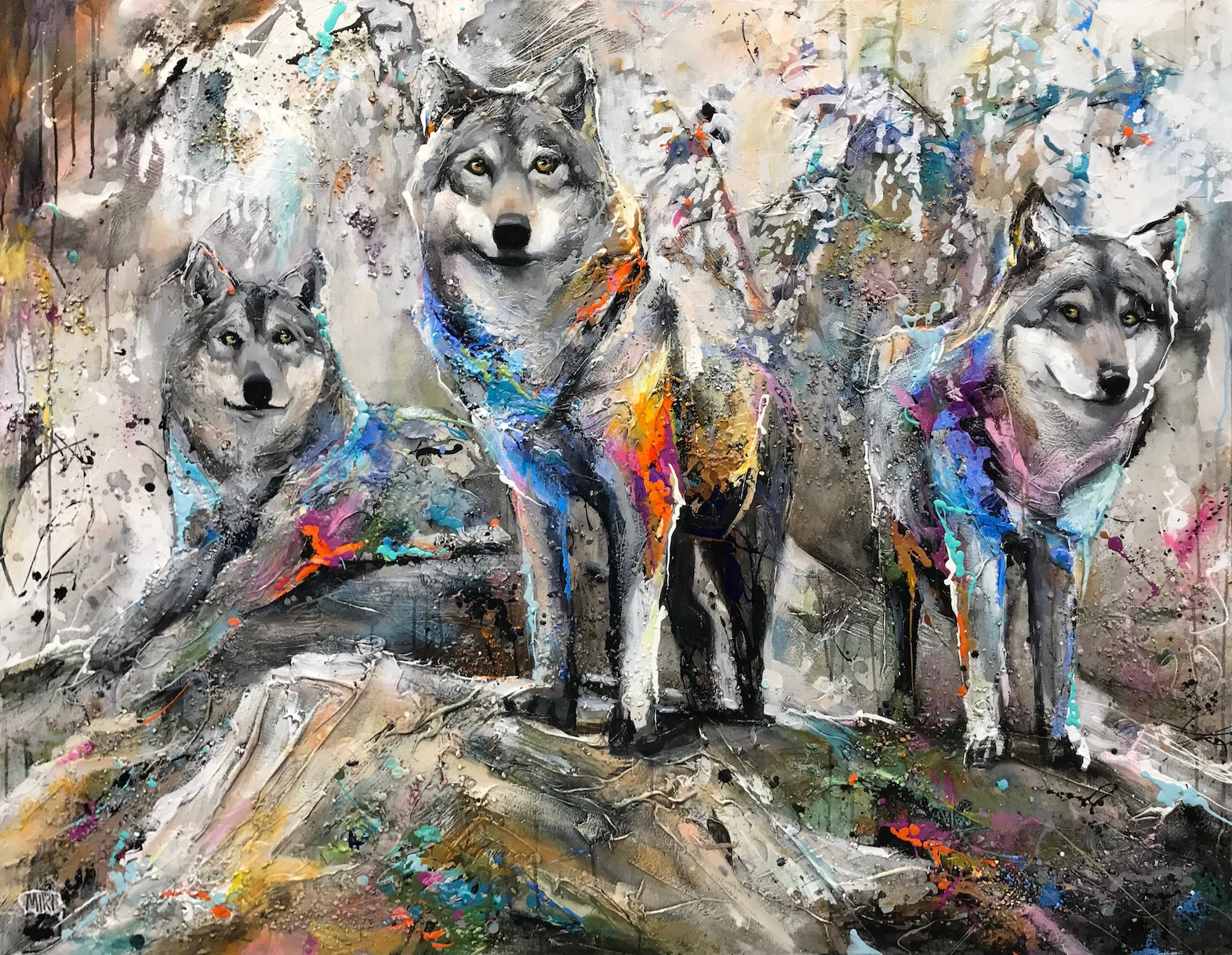 “Looking over the Valley” Size: 48” x 60” Original mixed media on canvas