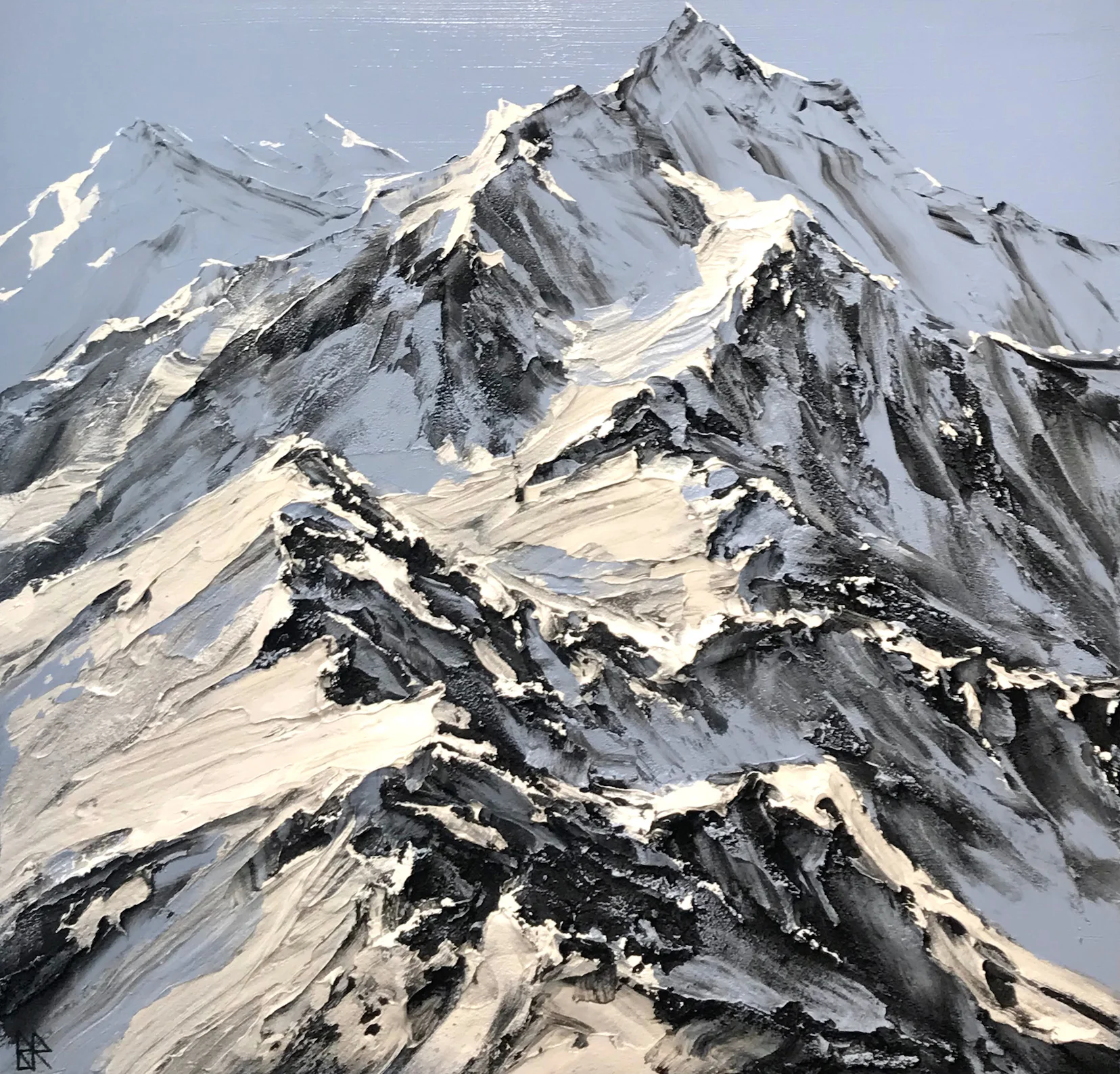 “Amazing Powder” Size: 36” x 36” Original mixed media on wood panel
