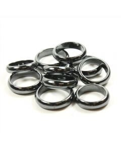 Puffed Hematite Ring (.9cm)