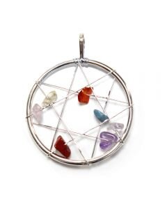 Pendant Chakra Spider Web (Silver Plated)