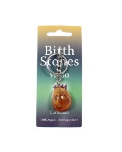 VIRGO Birthstone Keyring (Carnelian)