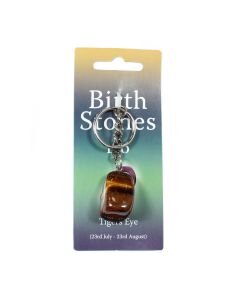 LEO Birthstone Keyring (Tiger Eye)
