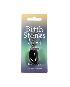 GEMINI Birthstone Keyring (Onyx)