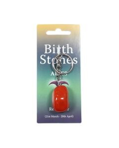 ARIES Birthstone Keyring (Red Jasper)
