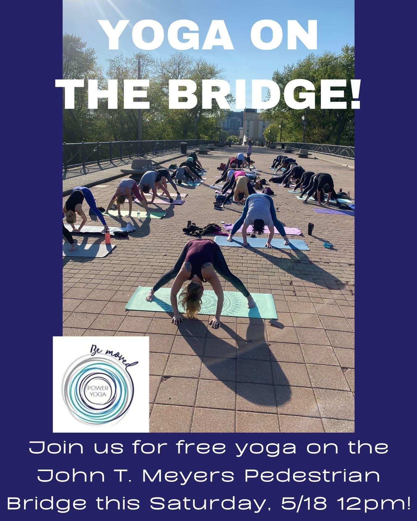 It&rsquo;s our 8th Annual Year of bringing free yoga on the bridge to our community! We are so excited to see YOU this Saturday at 12 noon! Anita will be there to welcome you!
