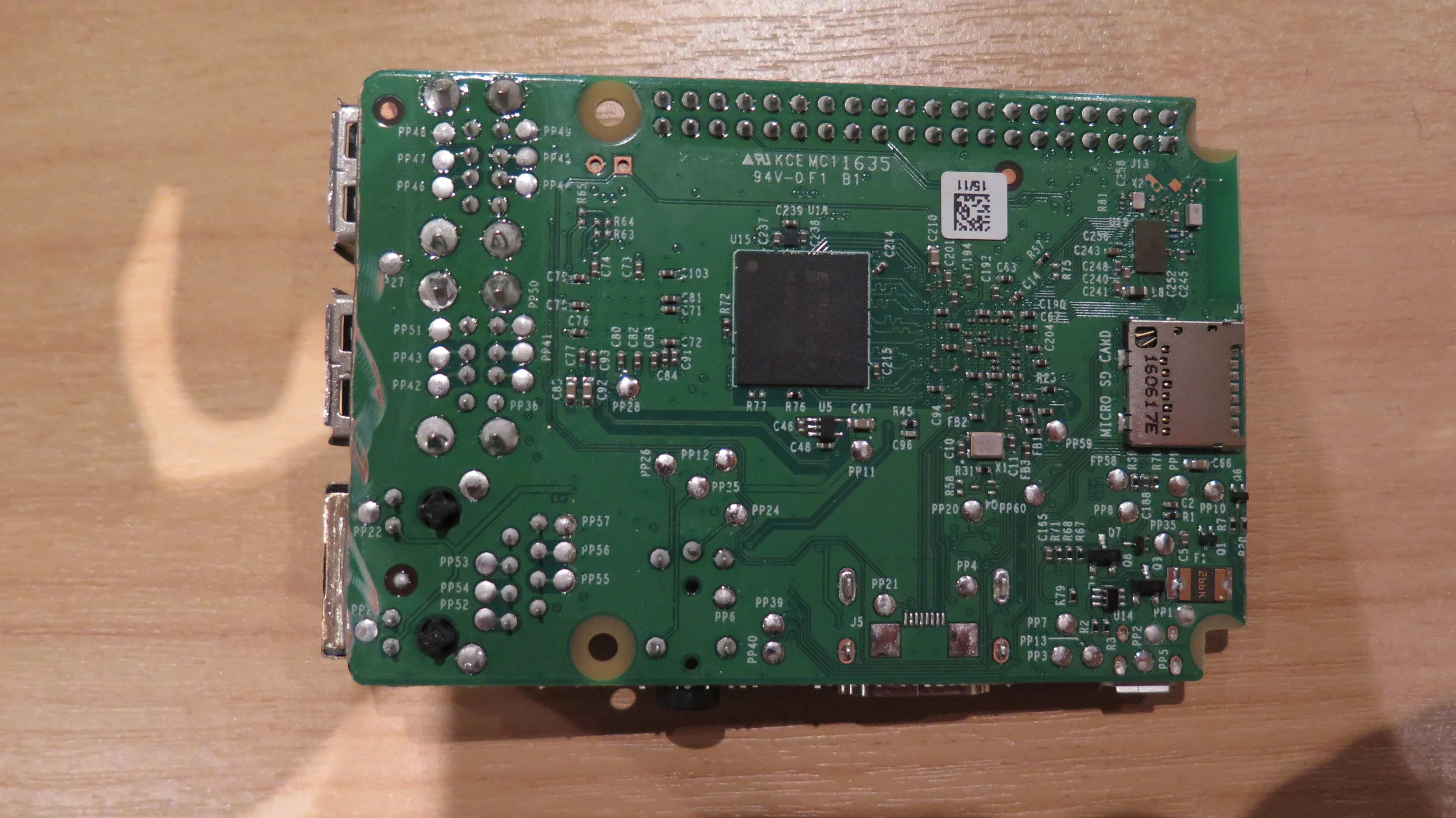 Filing down the Pi to make it fit
