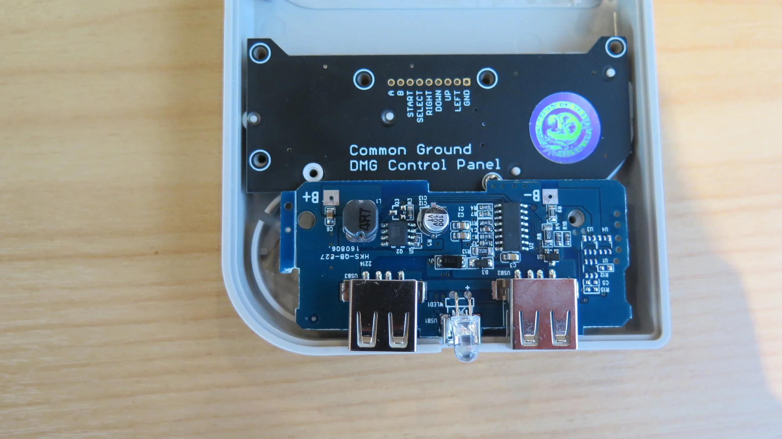 Test fitting the power board and control board