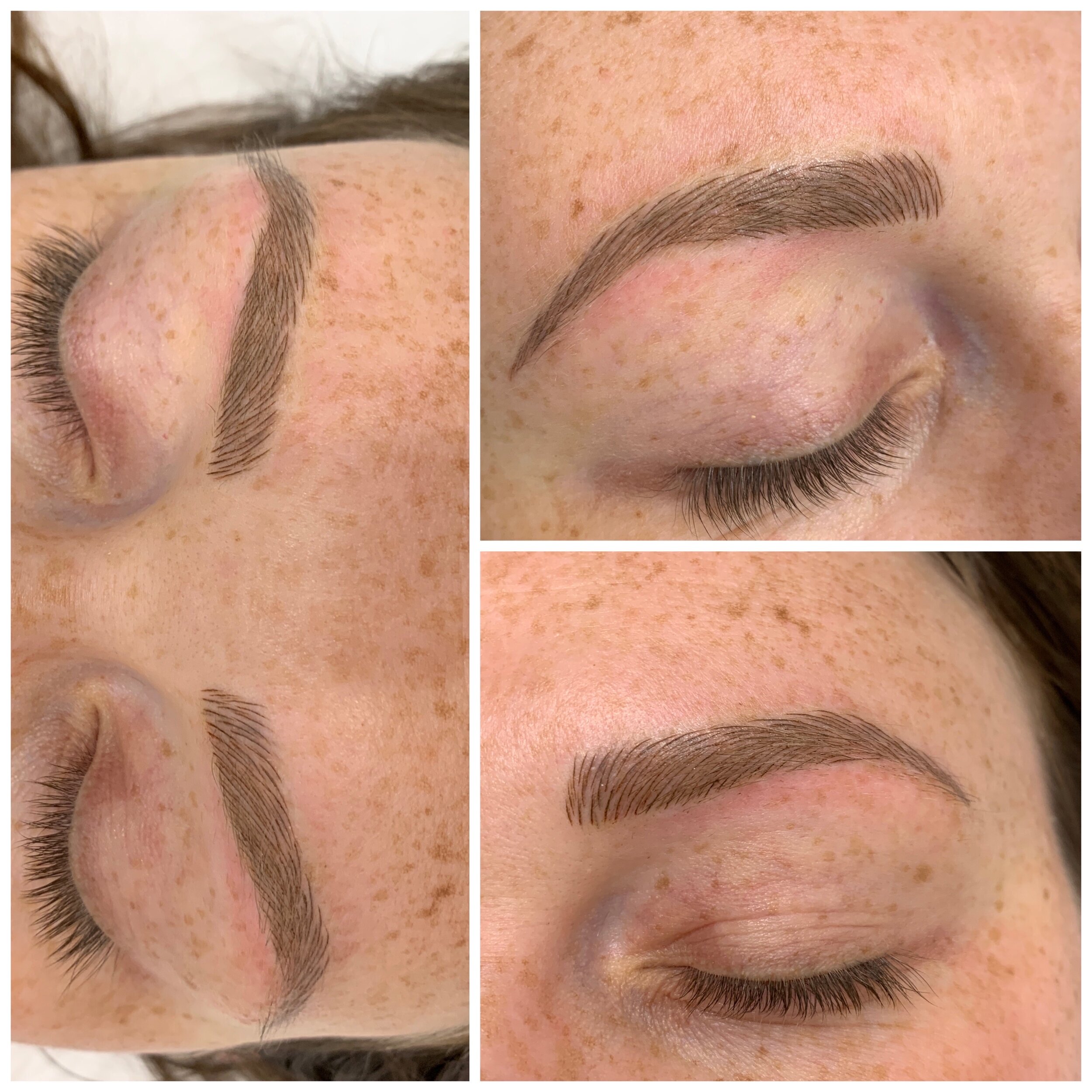  Immediately after the 2nd session of microblading. 