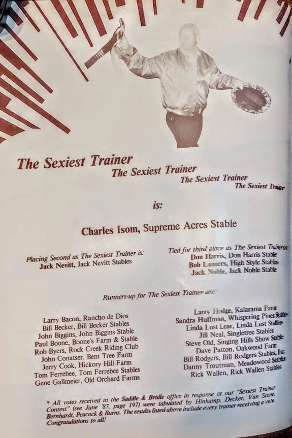 Saddle & Bridle August 1987