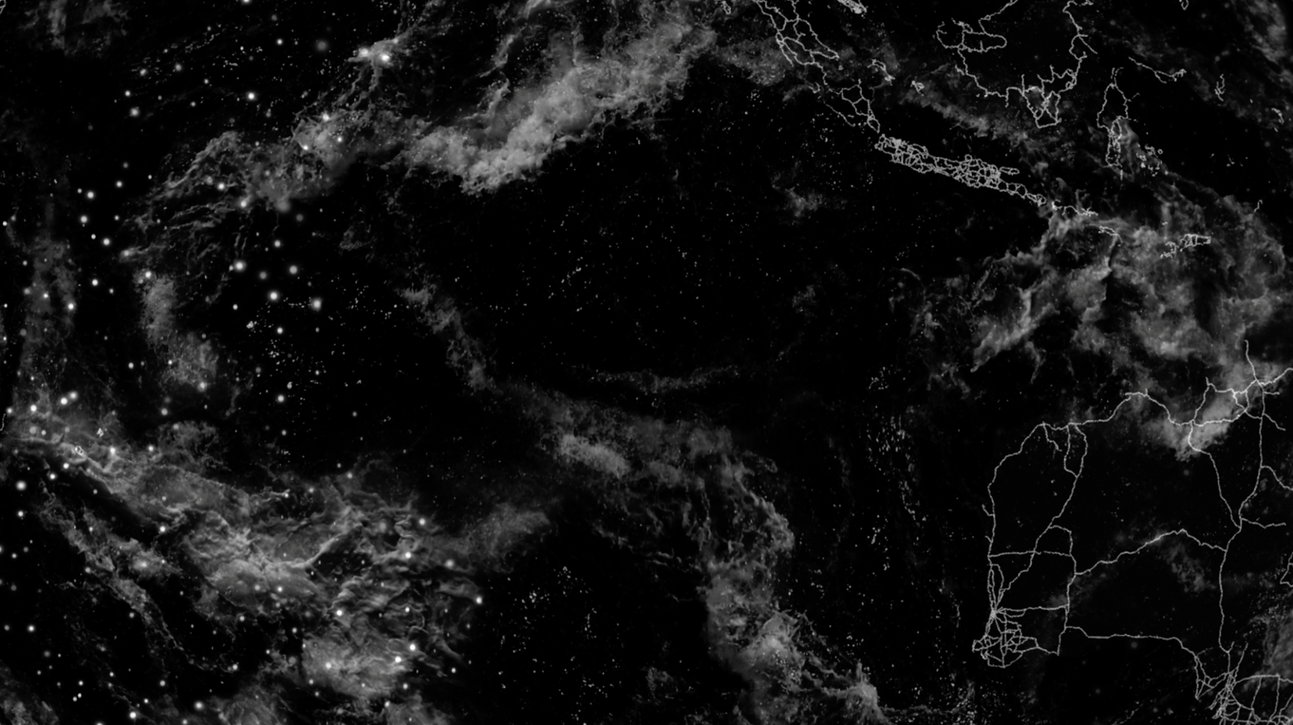 Screen shot ( 7 ) from the video of the installation (with original animation, video and composition)
