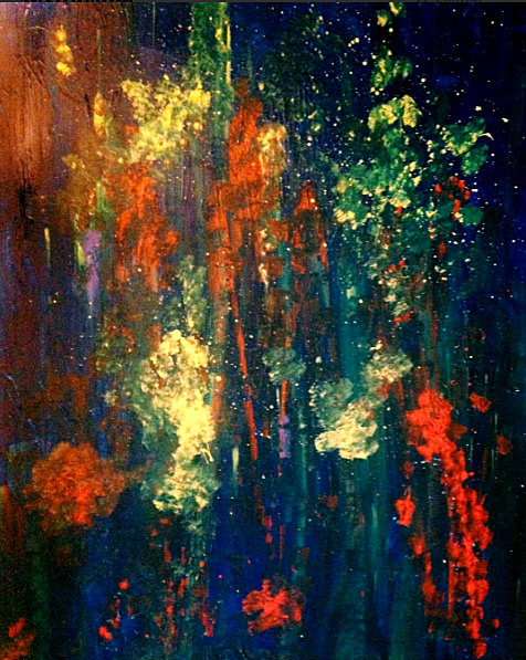 Cosmic Flood, Acrylic on Canvas, 30x40 