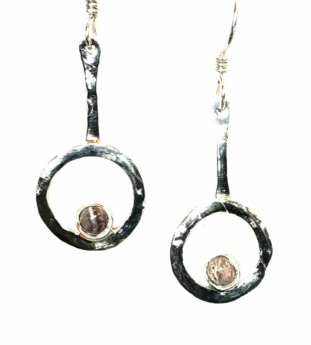 Rhyolite Hammered Hoops