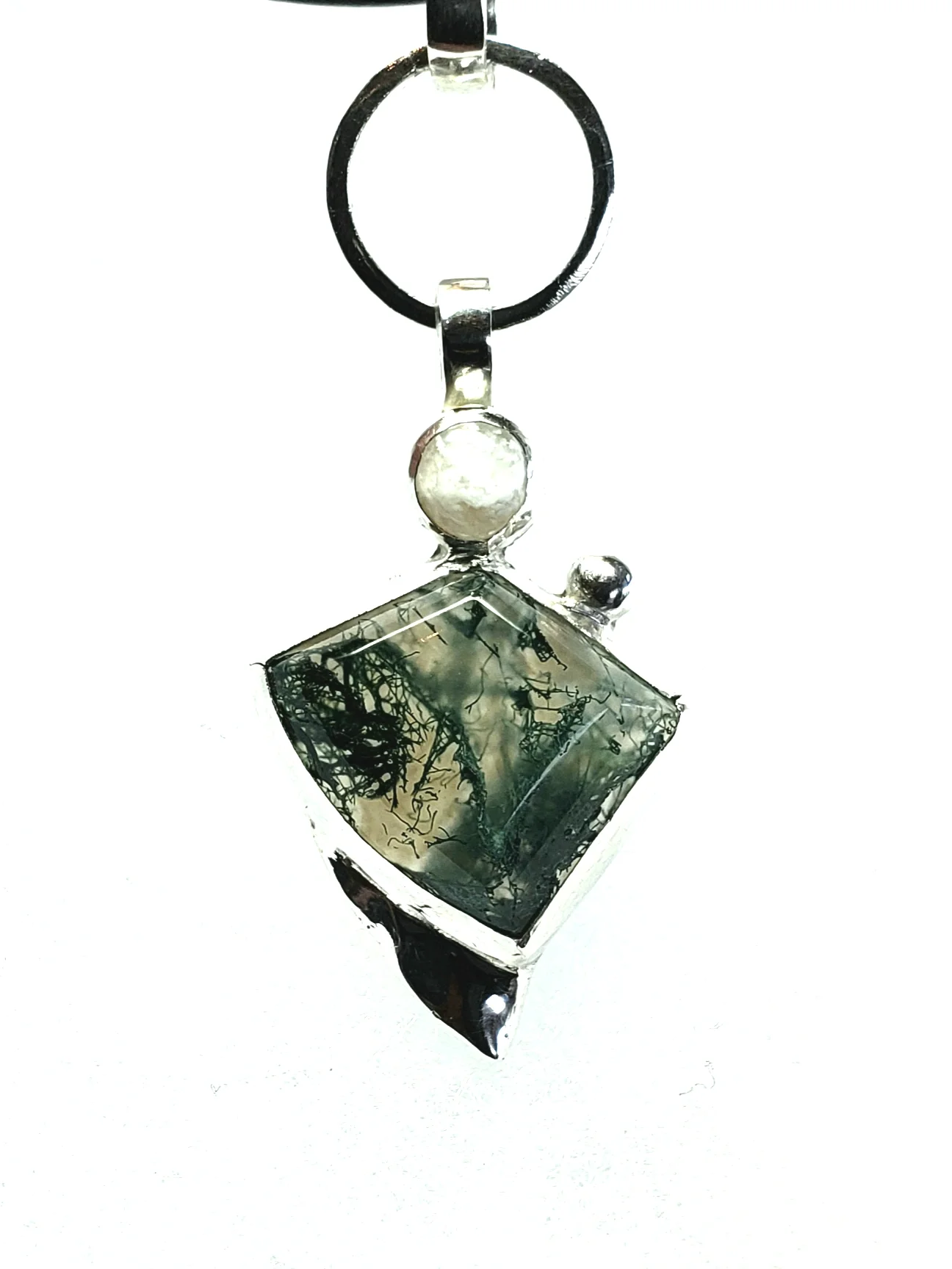 Moss Agate and Angel Wing