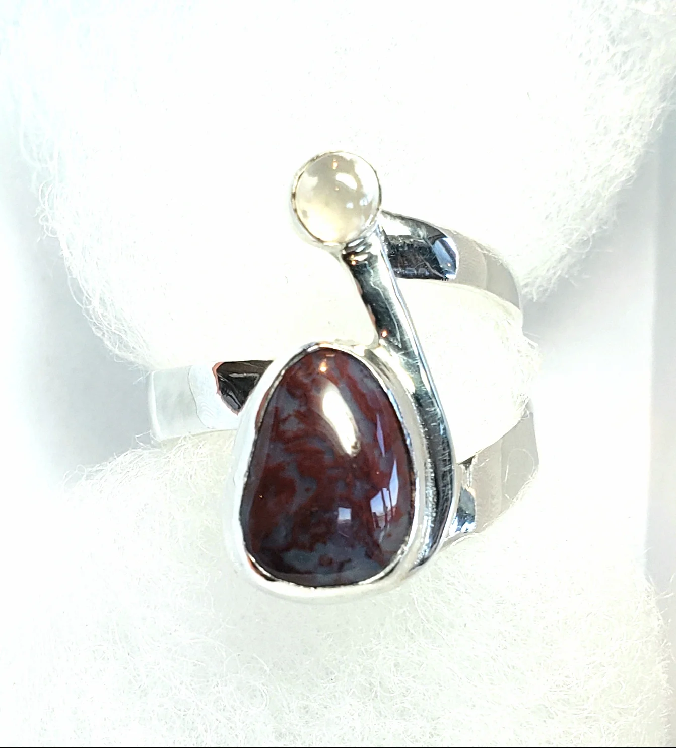 Angel Wing over Red Moss Agate