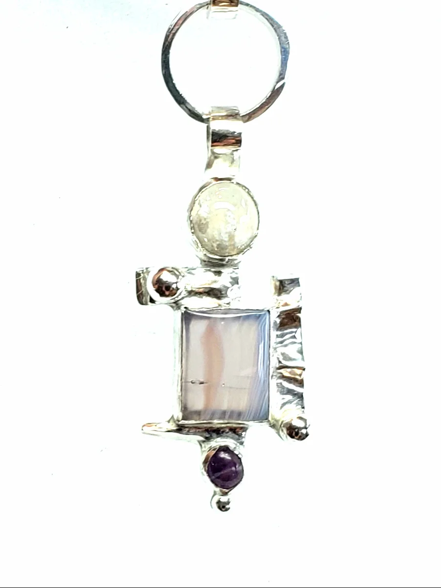 Angel, Amethyst, and Holley Blue Agate