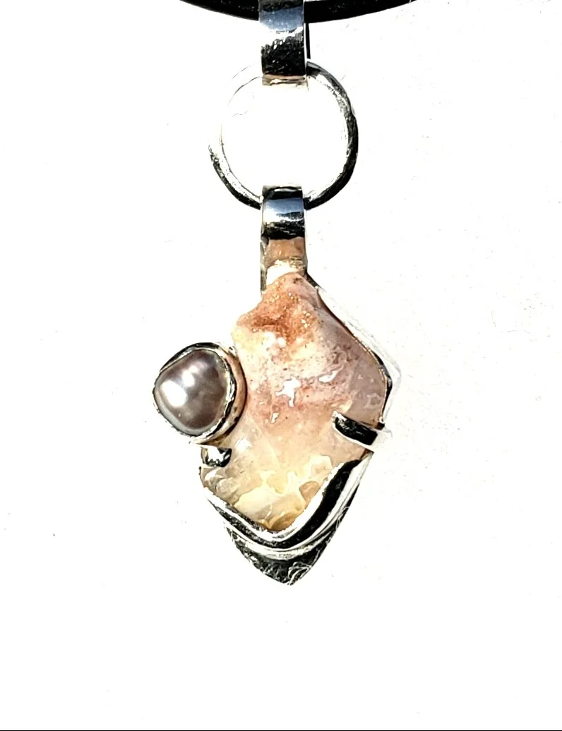 Pink Plume, Pearl, and Druzy Peak