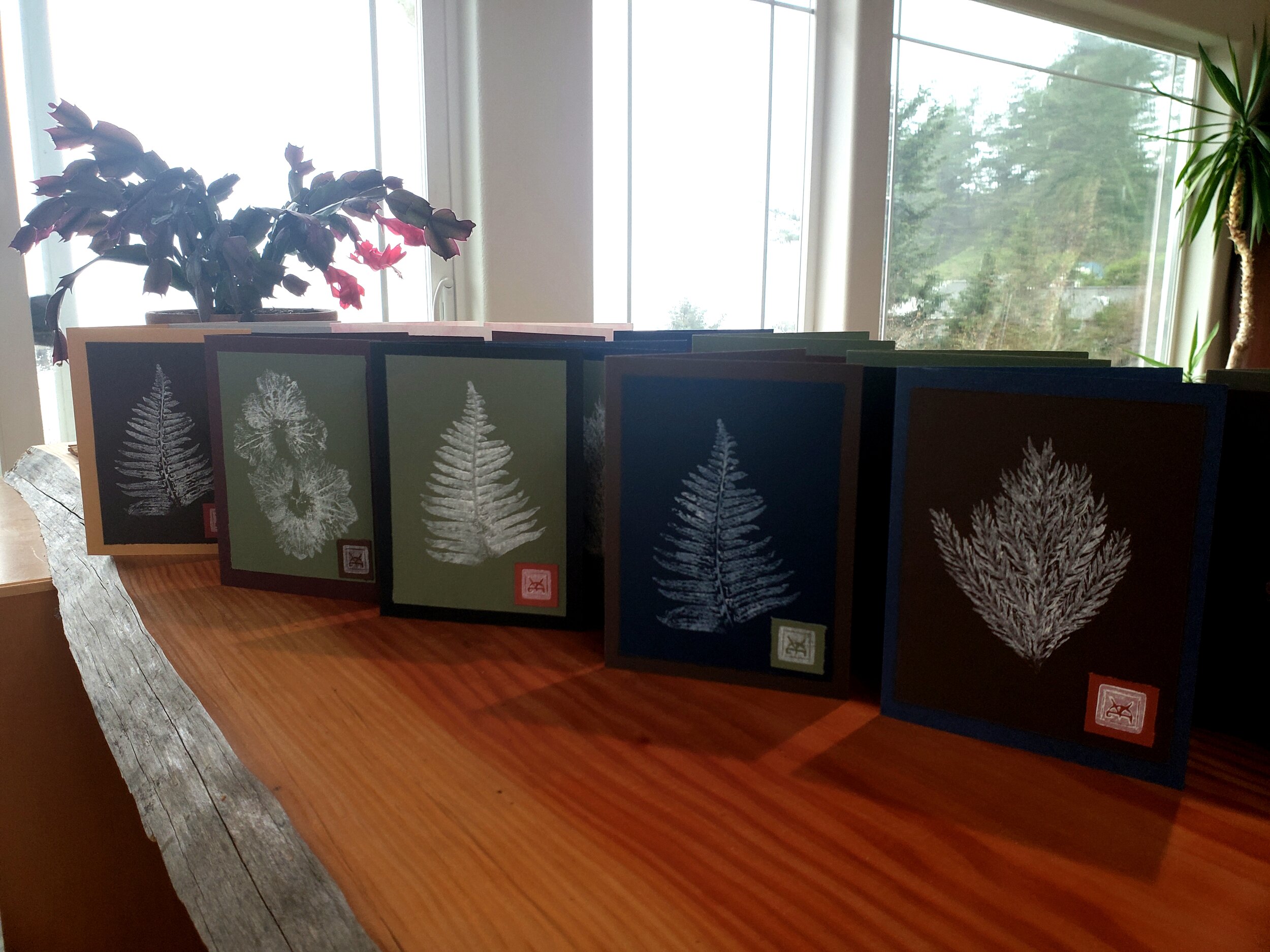 5 Card Botanical Monoprint Group