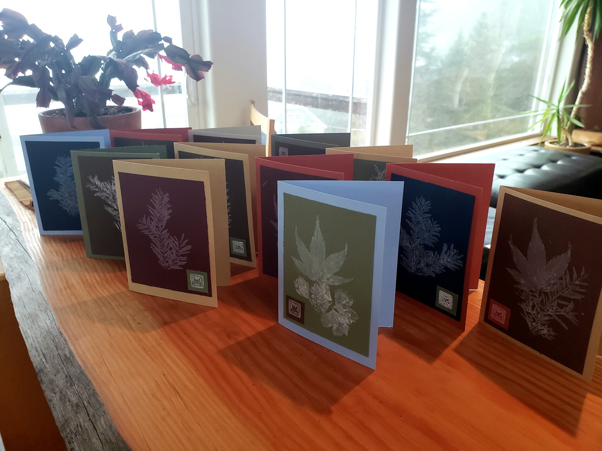 Dozen Botanical Monoprint Card Group